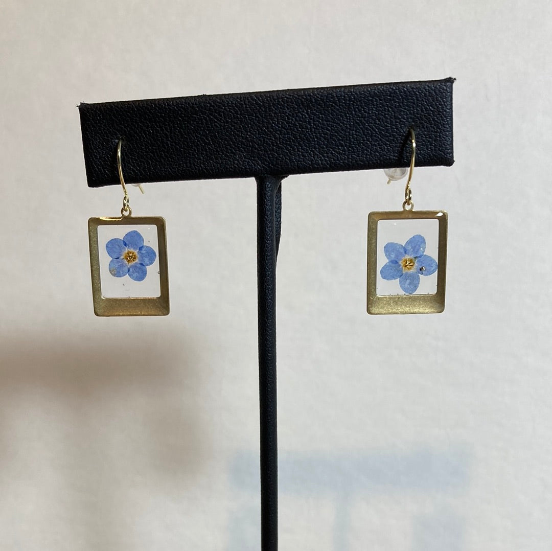 Forget-Me-Not Bronze Polaroid Earrings