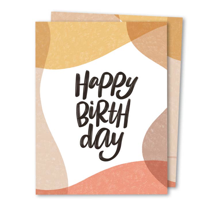 Earth Tones Birthday | Abstract Modern Happy Birthday Card