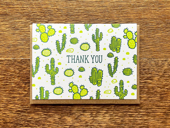 Cactus Thank You Card: Single Card