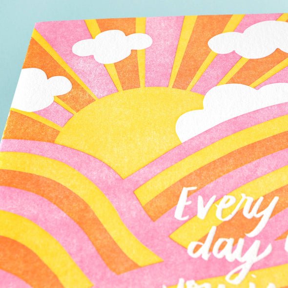 Every Day With You Is A Gift - Letterpress Greeting Card