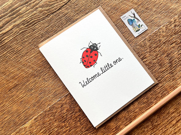 Welcome Lady Bug Card