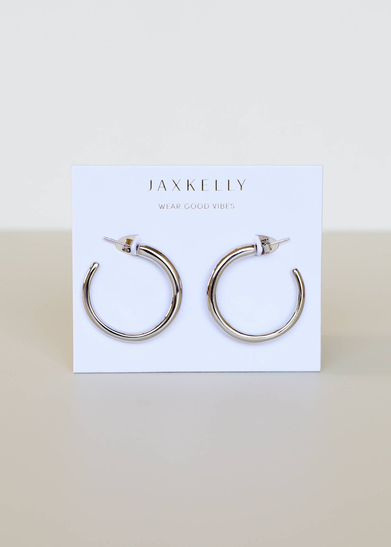 Everyday Silver Hoop Earrings - Medium