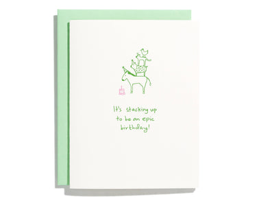 Epic Birthday - Letterpress Greeting Card