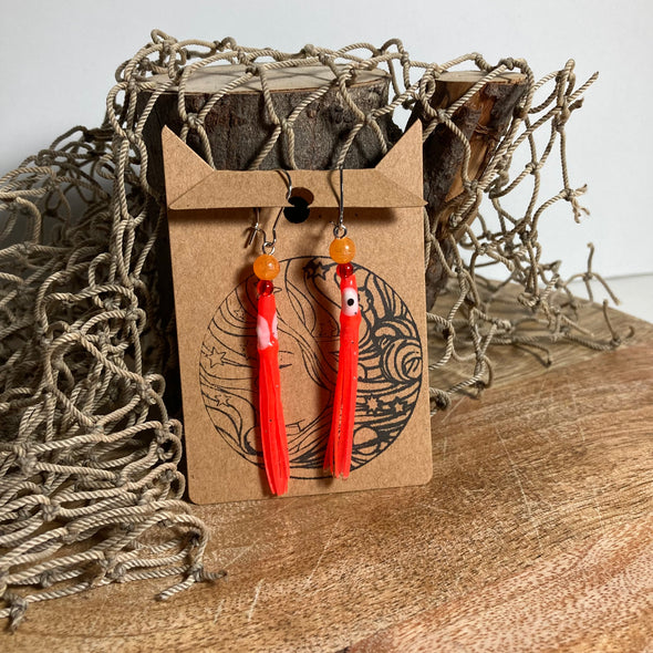 Small Hoochie Earrings - Red