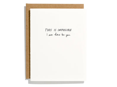 This Is Impossible - Letterpress Greeting Card