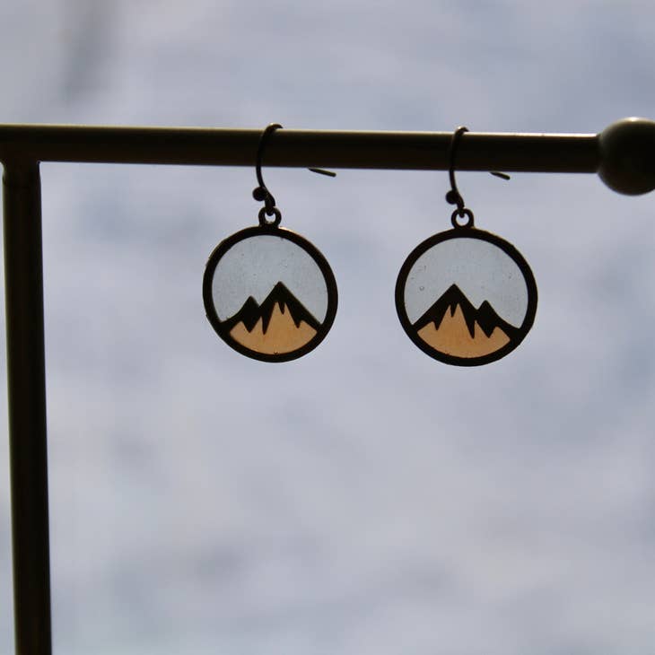 Mini Peaks // Stained Glass Resin Earrings