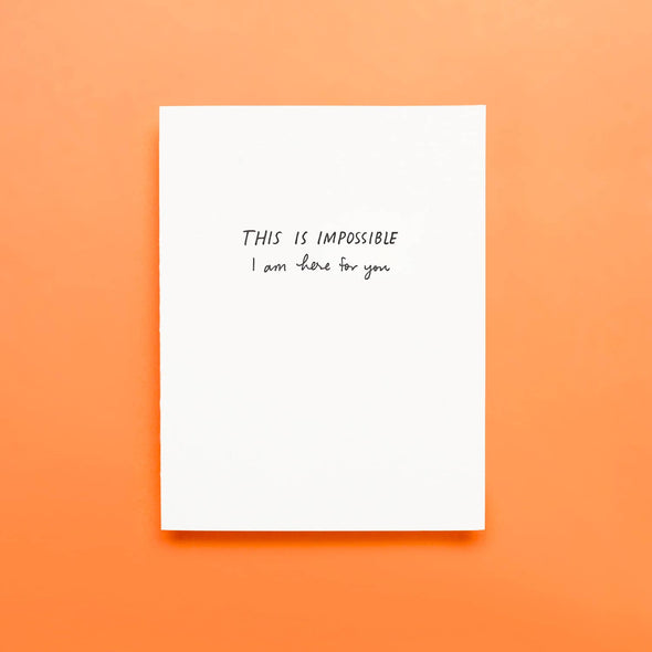 This Is Impossible - Letterpress Greeting Card