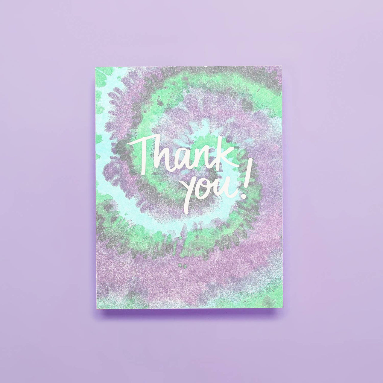 Tie Dye Thank You - Letterpress Greeting Card