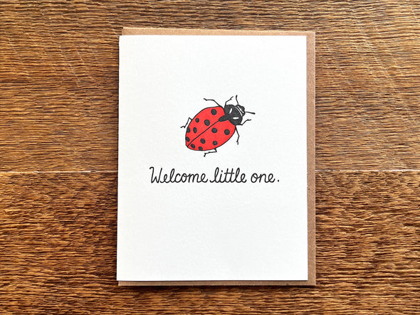 Welcome Lady Bug Card