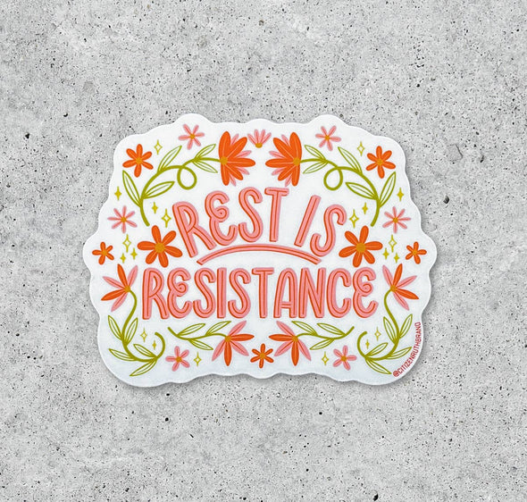 Rest is Resistance vinyl sticker