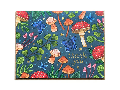 Thank You Mushrooms Card: Single Card