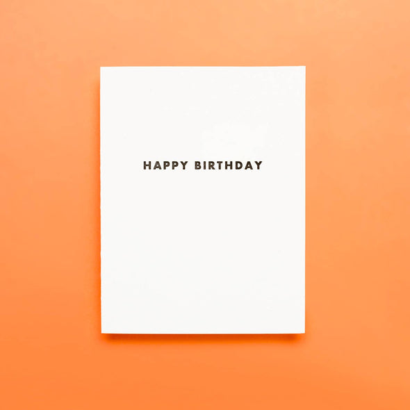 Futura Birthday - Letterpress Greeting Card