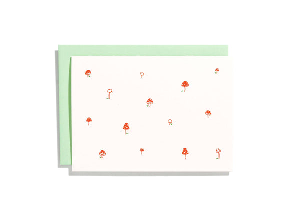 Mushroom Pattern Letterpress Card Box Set