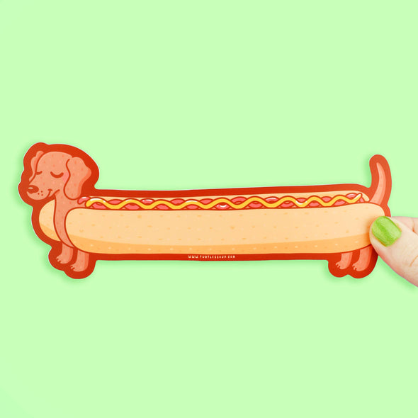 Hot Dog Long Vinyl Sticker