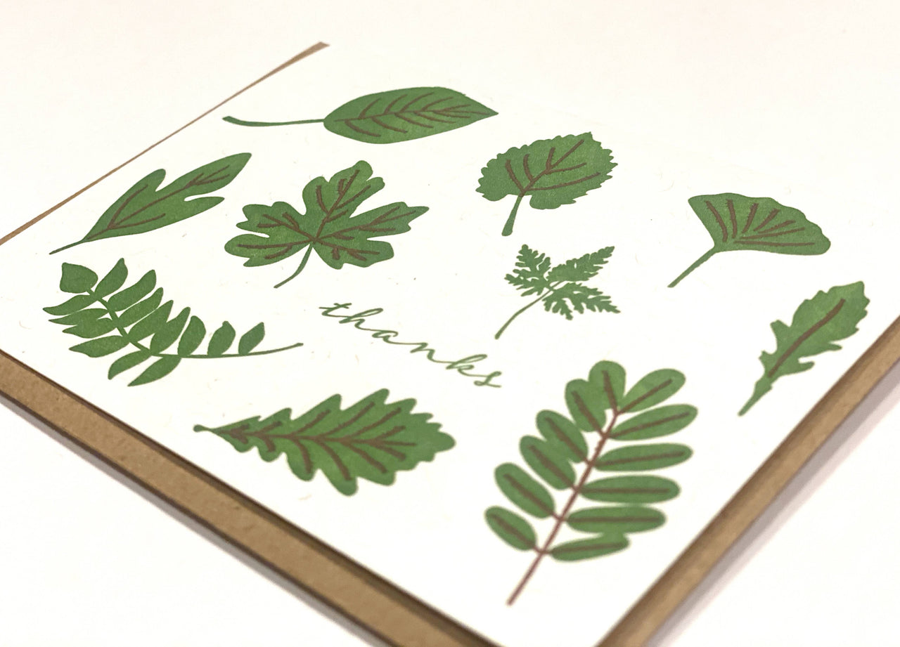 Leaf Thanks Greeting Card