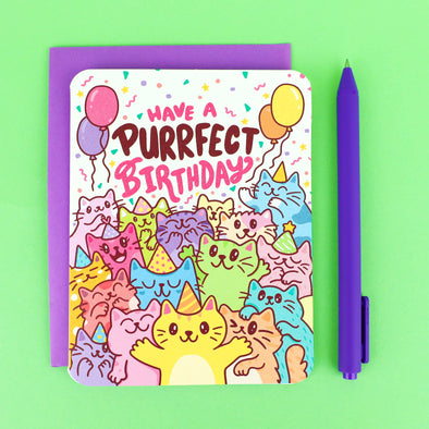 Have A Purrfect Birthday Cat Card