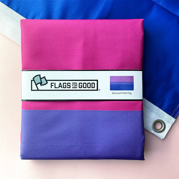 Bisexual (Bi) Pride Flag: (L) 3ft x 5ft Single-Sided with Grommets