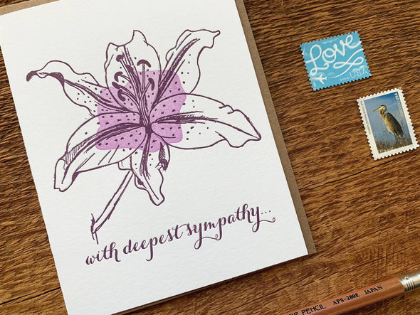 Sympathy Lily Card