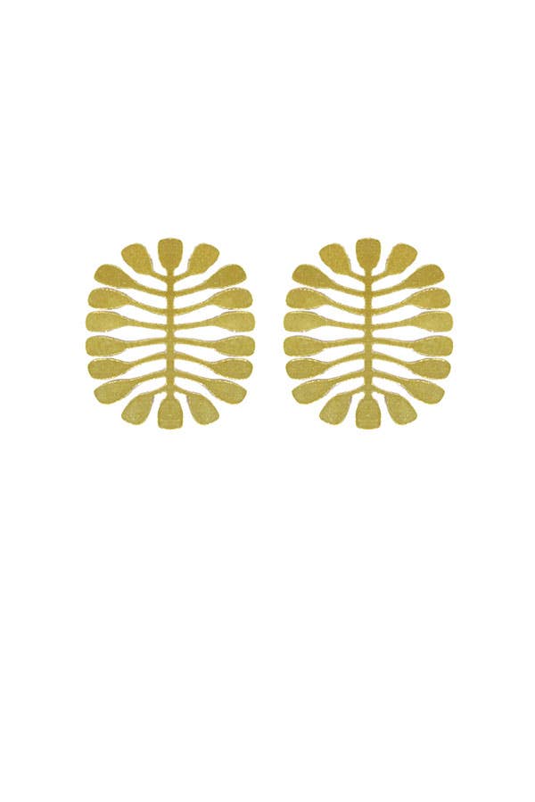 Leaf Symmetry Post Earrings