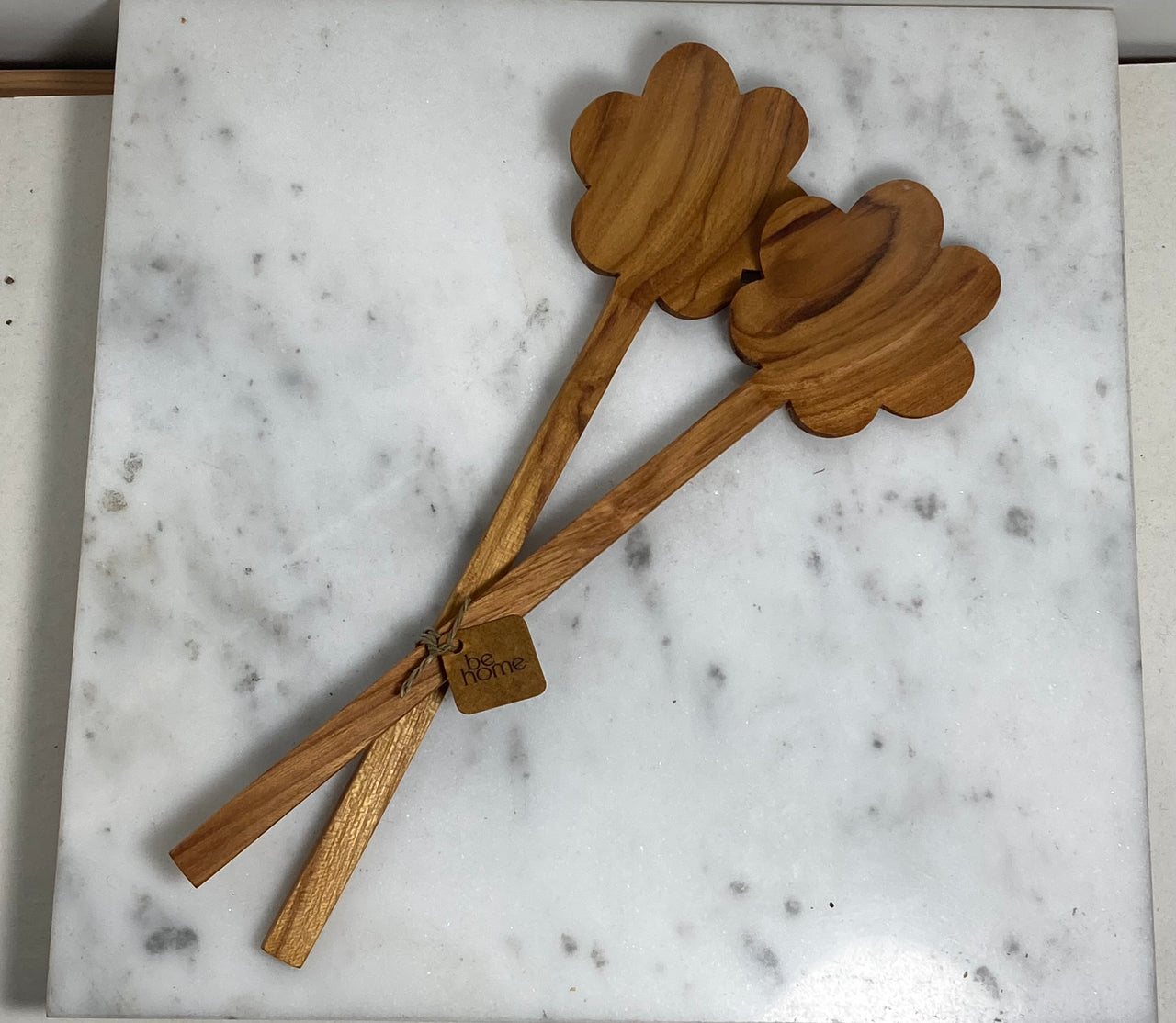 Teak Flower Serving Set