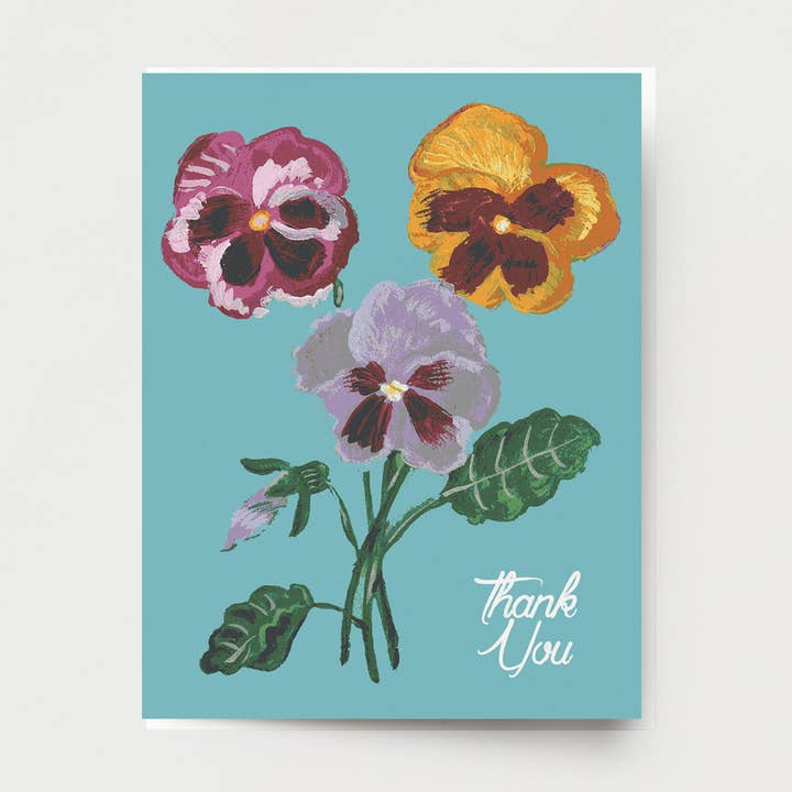 Pansy Thank You Card