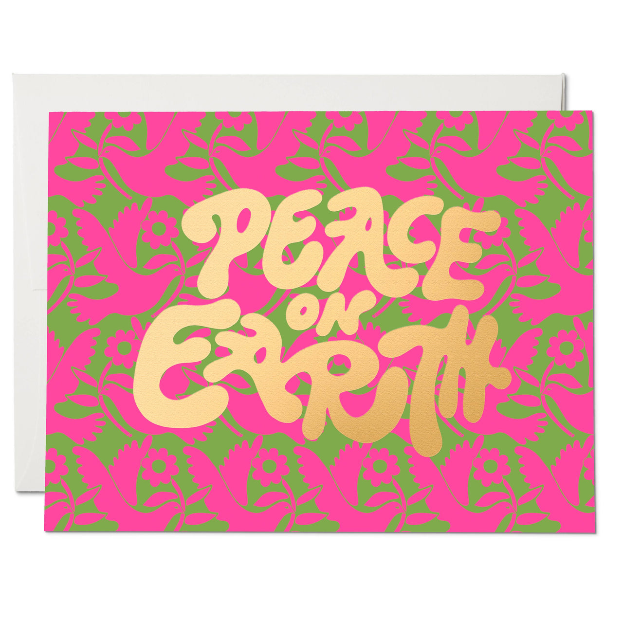 Neon Doves holiday greeting card: Singles