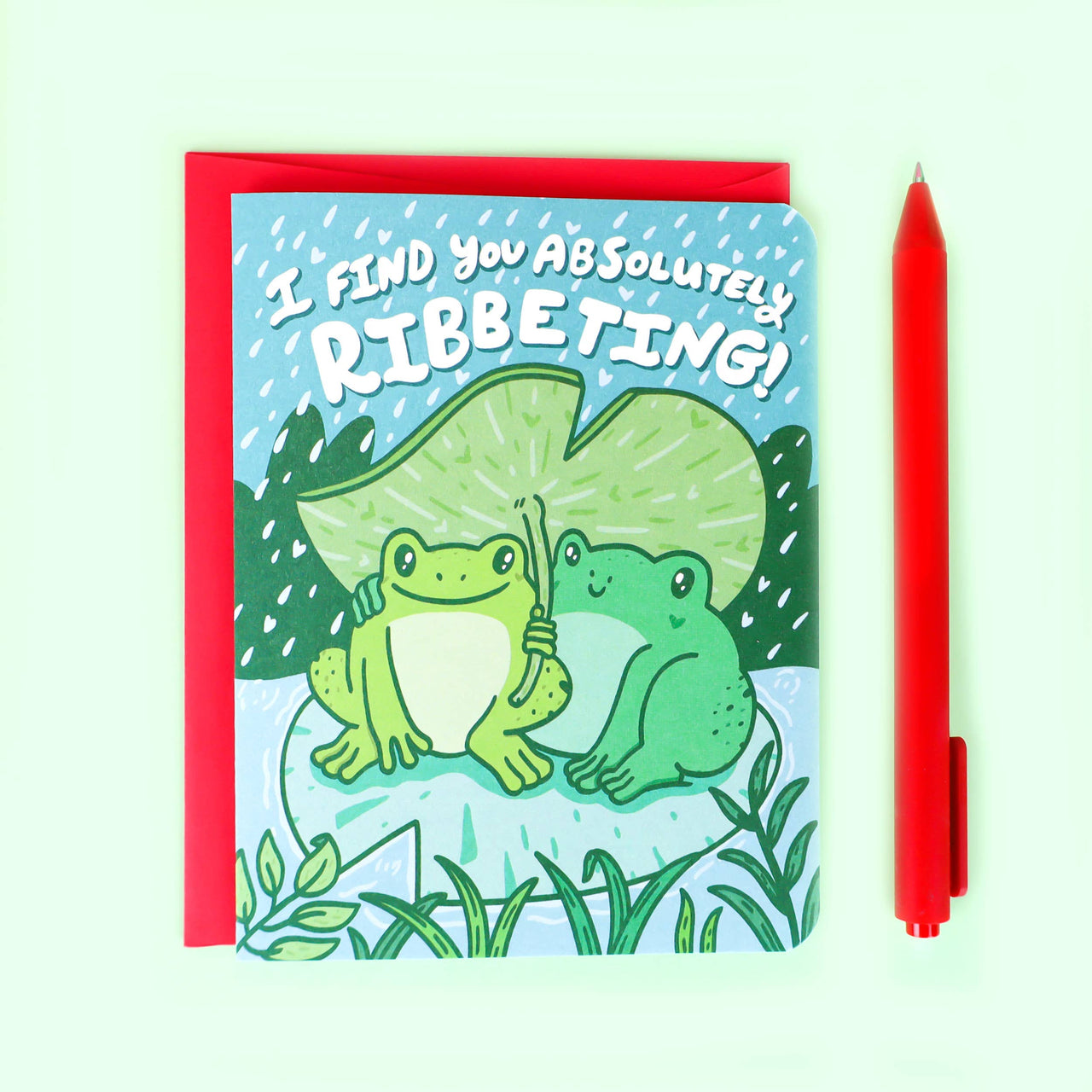 I Find You Ribbeting Frogs In Love Valentine's Day Card