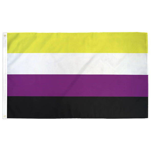 Non-binary Pride Flag: (L) 3ft x 5ft Single-Sided with Grommets