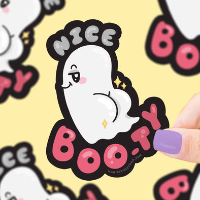 Nice Boo-Ty Funny Butt Ghost Halloween Vinyl Sticker