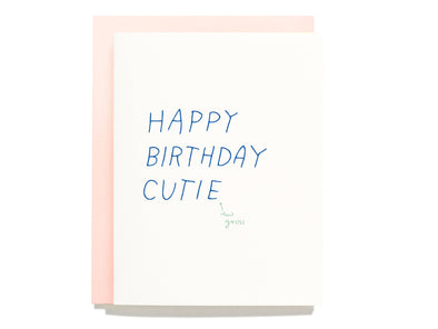 Happy Birthday Cutie, Ew Gross - Letterpress Greeting Card