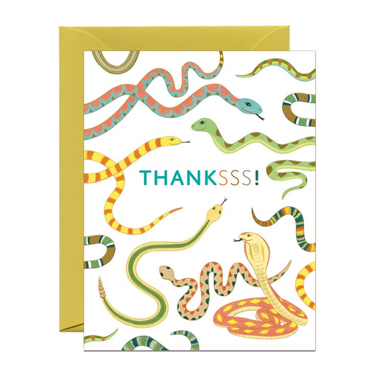 Thanks Snakes Thank You Card