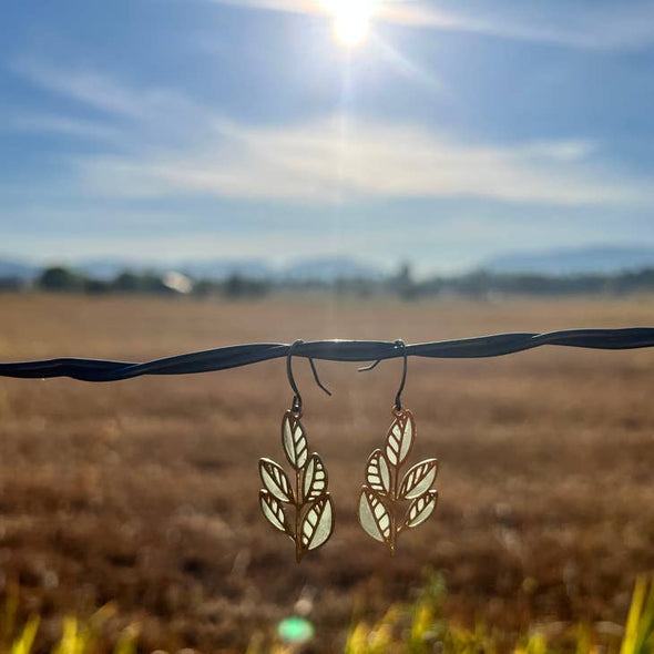 Whorl // Stained Glass Resin Earrings