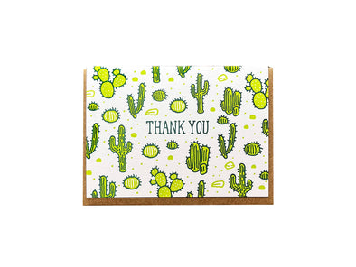 Cactus Thank You Card: Single Card