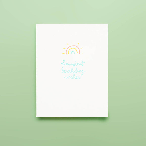 Rainbow Burst - Letterpress Greeting Card