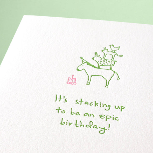 Epic Birthday - Letterpress Greeting Card