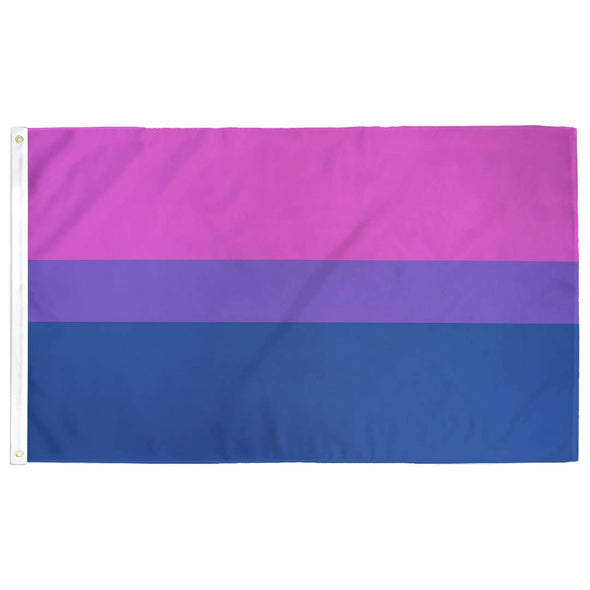 Bisexual (Bi) Pride Flag: (L) 3ft x 5ft Single-Sided with Grommets