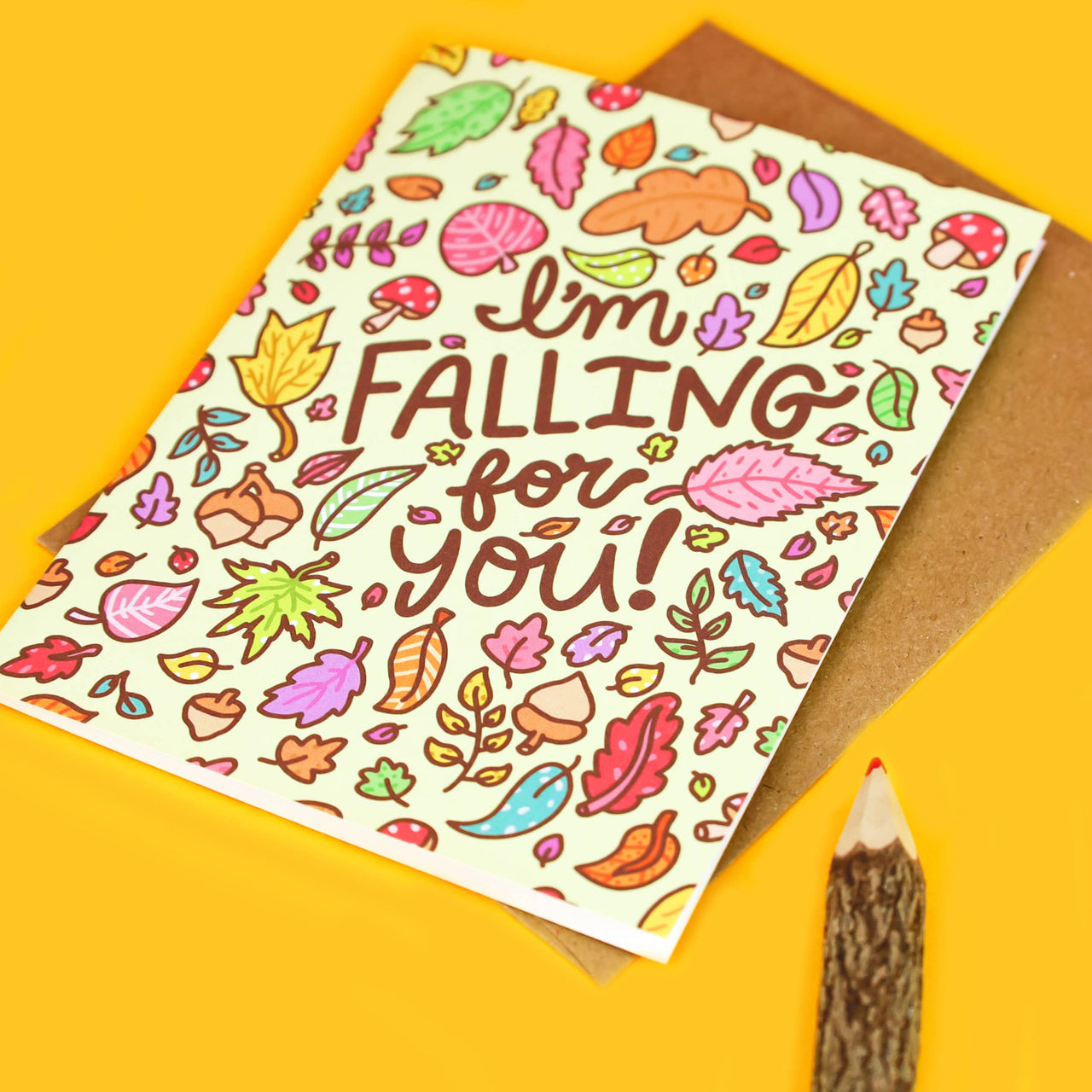 Falling for You Autumn Squirrel Cute Love Card