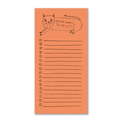 (Do Not Want) To Do List Notepad