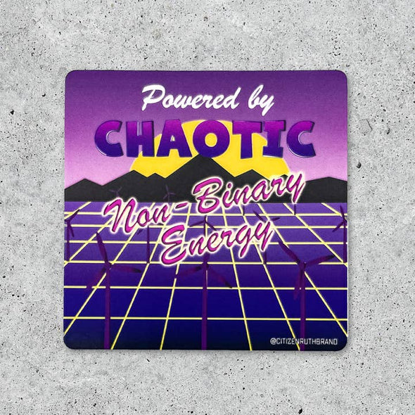 Powered by Chaotic Non-Binary Energy Vinyl Sticker