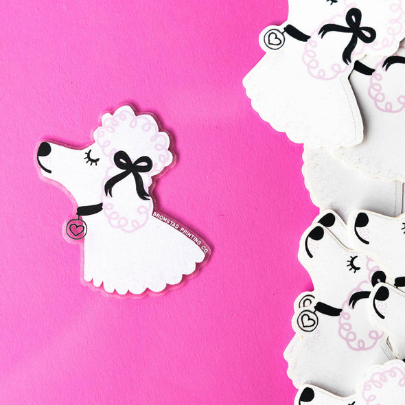 Poodle Dog Clear Sticker