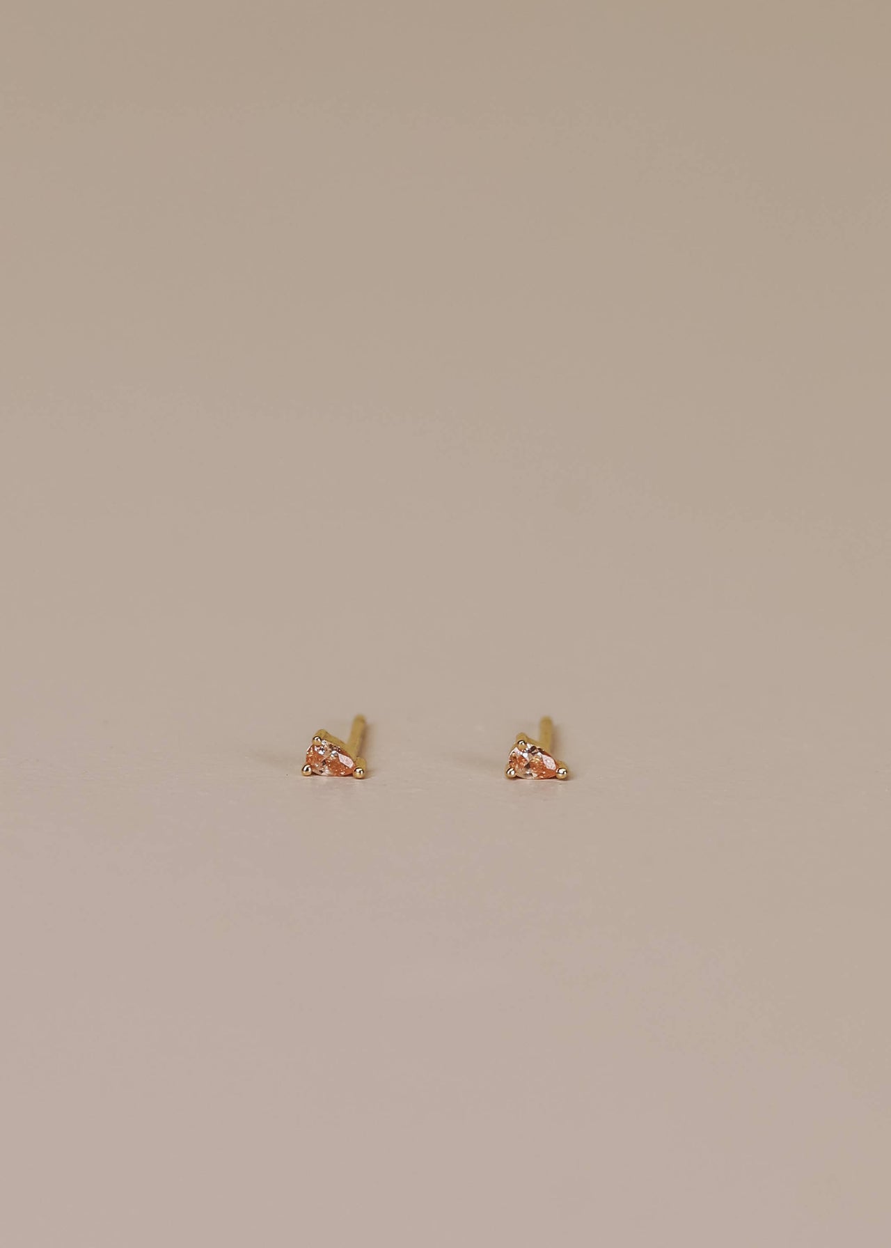 Teardrop - Champagne CZ - Earrings