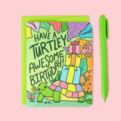 Turtley Awesome Stationery Happy Birthday Card