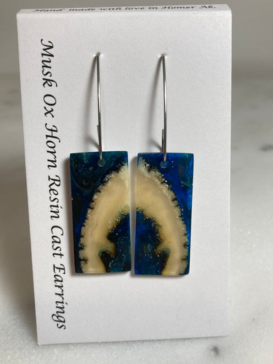 Musk Ox Horn Resin Cast Earrings 18