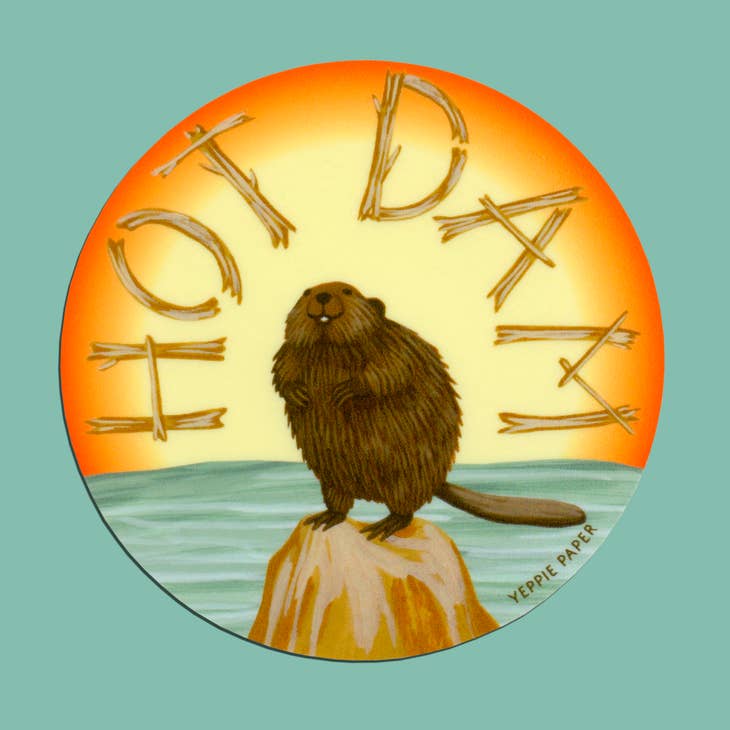 Hot Dam Beaver Sticker