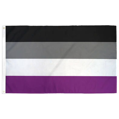 Asexual (Ace) Pride Flag: (L) 3ft x 5ft Single-Sided with Grommets