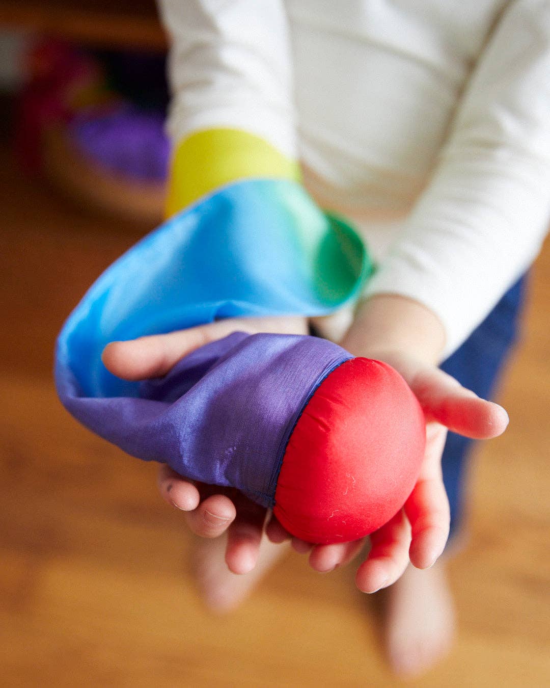 Silk Skytail - Waldorf Toy for Throwing, Movement Play: Rainbow