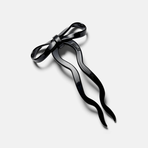 Bow Hairpin in Large Black