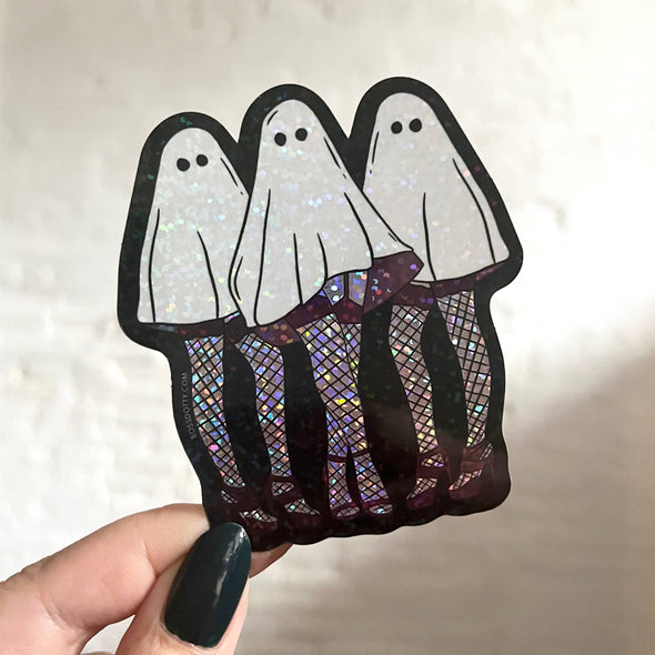 Ghoul Gang Glitter Ghost Sticker