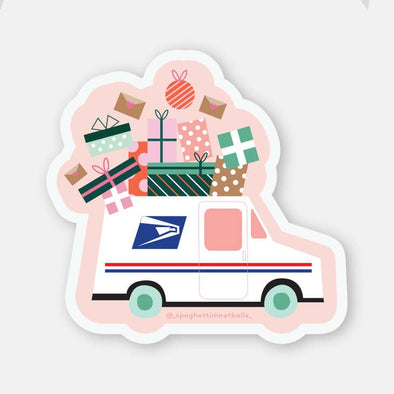 Shop Small USPS Truck Vinyl Sticker