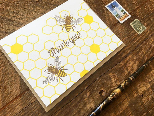 Honey Bees Thank You Card: Single Card